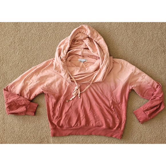 Young, Fabulous, & Broke Hoodie Women's Terra Cotta Ombre‎ Cowl Neck Size Medium - Picture 3 of 10